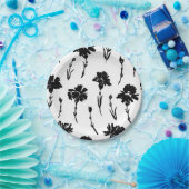 Blumenmuster Pappteller (Party)