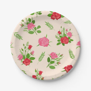 Blumenmuster Pappteller