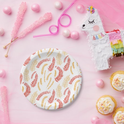 Blumenmuster Pappteller (Party)