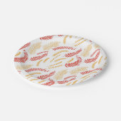 Blumenmuster Pappteller (Schrägansicht)