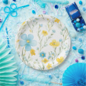 Blumenmuster Pappteller (Party)