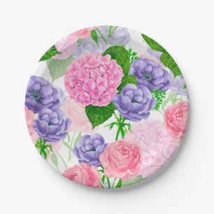 Blumenmuster Pappteller