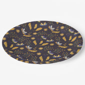 Blumenmuster Pappteller (Schrägansicht)