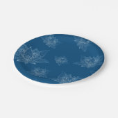 Blumenmuster Pappteller (Schrägansicht)