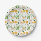 Blumenmuster Pappteller (Vorderseite)