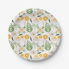 Blumenmuster Pappteller