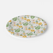 Blumenmuster Pappteller (Schrägansicht)