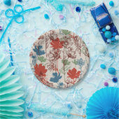 Blumenmuster Pappteller (Party)