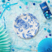 Blumenmuster Pappteller (Party)