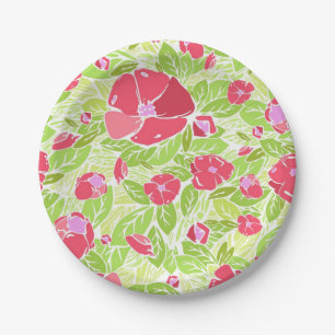 Blumenmuster Pappteller