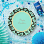 Blumenmuster Pappteller (Party)