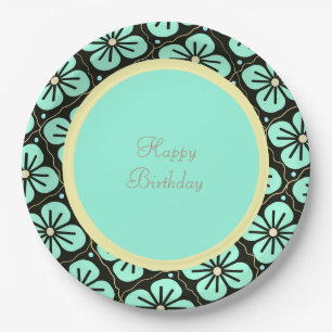 Blumenmuster Pappteller