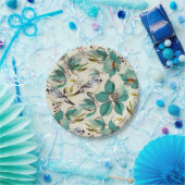 Blumenmuster Pappteller (Party)