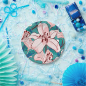Blumenmuster Pappteller (Party)