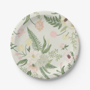 Blumenmuster Pappteller