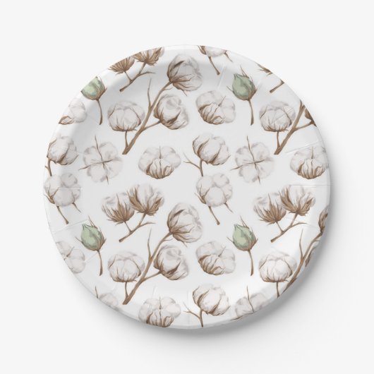 Blumenmuster Pappteller (Vorderseite)