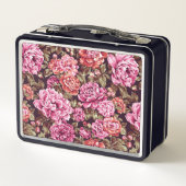 Blumenmuster - Peonys Metall Brotdose (Rückseite)