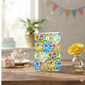 Blumenmuster Personalisiert Geburtstag Karte