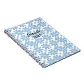 Blumenmuster - Personalisiertes Notebook Notizblock (Rechte Seite)