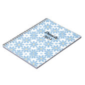 Blumenmuster - Personalisiertes Notebook Notizblock (Linke Seite)