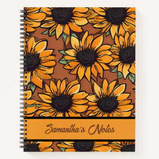 Blumenmuster Personalisiertes Notebook Notizblock