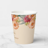 Blumenmuster-Pfirsichdusche Skript Pappbecher (Links)