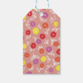 Blumenmuster Pfirsiche Geschenkanhänger (Vorderseite)