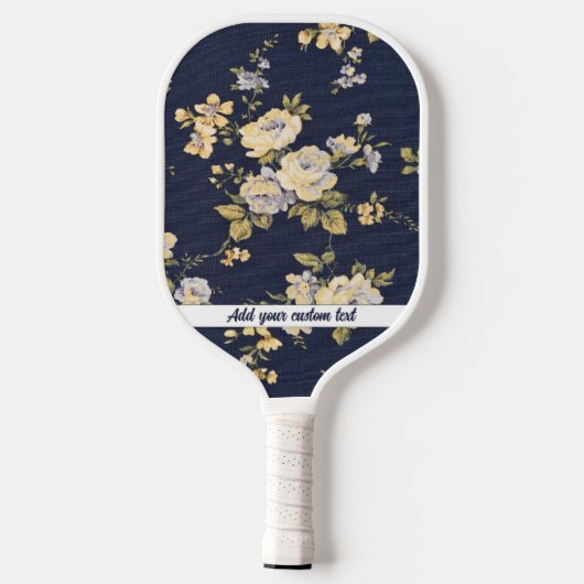 Blumenmuster Pickleball Schläger (Rückseite)