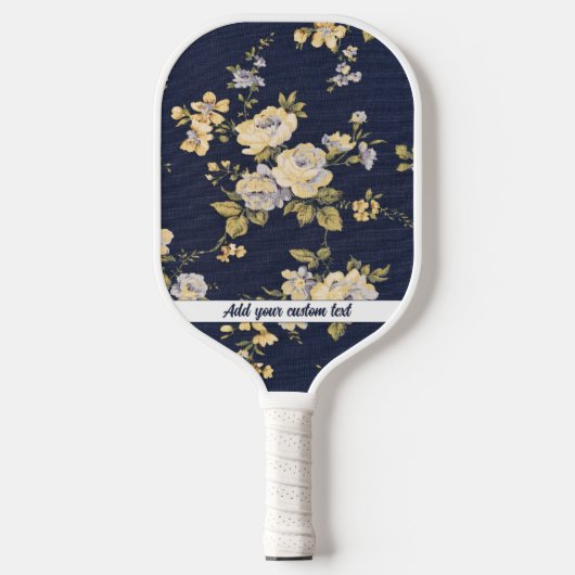 Blumenmuster Pickleball Schläger (Vorderseite)