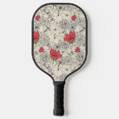 Blumenmuster Pickleball Schläger (Rückseite)