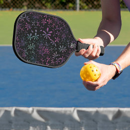 Blumenmuster pickleball schläger