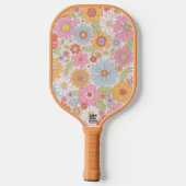 Blumenmuster pickleball schläger (Rückseite)