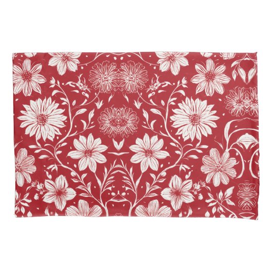 Blumenmuster Pillowcase Kissenbezug (Vorderseite-Links)