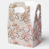 Blumenmuster Pink Geschenkschachtel (Geöffnet)