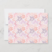 Blumenmuster Pink & Lila Danke Stationierung Einladung (Rückseite)