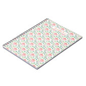 Blumenmuster-Planer in Rosa und Orange Notizblock (Linke Seite)