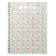 Blumenmuster-Planer in Rosa und Orange