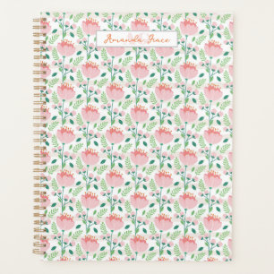 Blumenmuster-Planer in rosa und orange Planer
