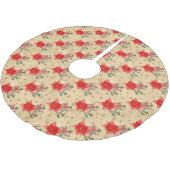 Blumenmuster Polyester Weihnachtsbaumdecke (Schrägansicht)