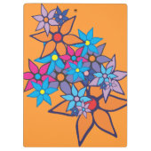 Blumenmuster-Pop Art #2 Klemmbrett (Rückseite)