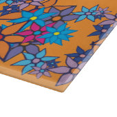 Blumenmuster-Pop Art #2 Schneidebrett (Ecke)