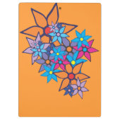 Blumenmuster-Pop Art #4 Klemmbrett (Rückseite)