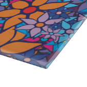 Blumenmuster-Pop Art #4 Schneidebrett (Ecke)
