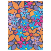 Blumenmuster-Pop Art #5 Klemmbrett (Rückseite)