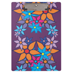 Blumenmuster-Pop Art #6 Klemmbrett