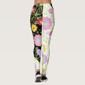 Blumenmuster Pop Art Malerei Bi-Color Nahtloses Mu Leggings (Rückseite)