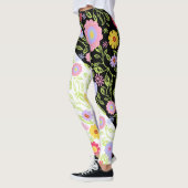 Blumenmuster Pop Art Malerei Bi-Color Nahtloses Mu Leggings (Links)