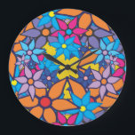 Blumenmuster Pop Art Nr. 3 Große Wanduhr<br><div class="desc">Floral Muster Pop Art. Design ist auf anderen Produkten erhältlich.</div>