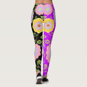 Blumenmuster Pop Art Painting Bi Colour Muster Leggings (Rückseite)