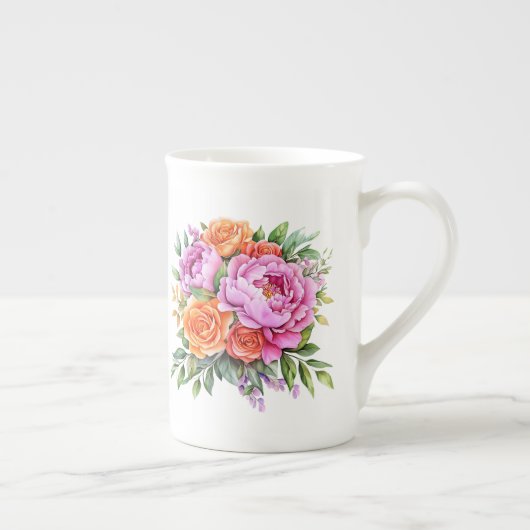 Blumenmuster  porzellantasse (Rechts)